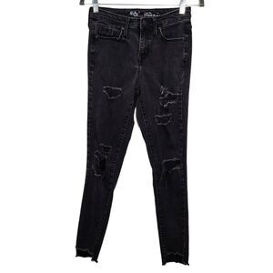 Mossimo Black High-Rise Skinny Jeans Size 2R/26 Mossimo Black Jeans Black Denim